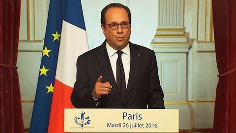 Frankreichs Präsident Hollande spricht per TV zum Volk