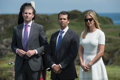 Trumps Kinder Ivanka Trump (r-l), Donald Trump Jr. und Eric Trump. Foto: AFP