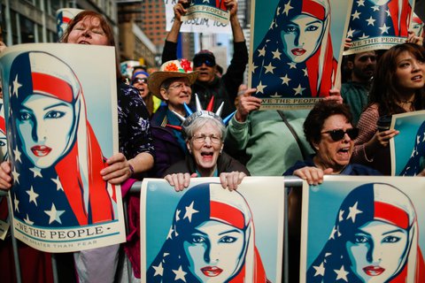 Demonstranten in New York. (Foto: Eduardo Munoz Alvarez/AFP)