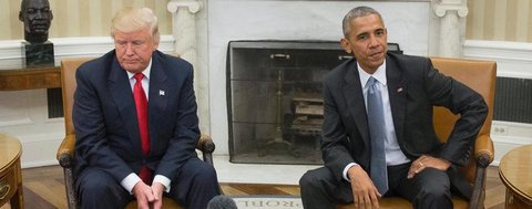 Donald Trump und sein Vorgänger Barack Obama