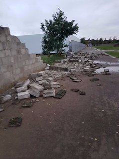 Sturmschäden in Sachsenhausen. Foto: Gedenkstätte und Museum Sachsenhaus