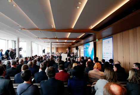 Munich Cyber Security Conference im sechsten Stock des Bayrischen Hofs.