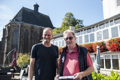 Mit Egon Vaupel, ehemaliger Oberbürgermeister von Marburg