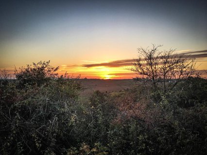 Nicht Staufenberg, dennoch schön herbstlich: Sonnenuntergang in Obertiefenbach