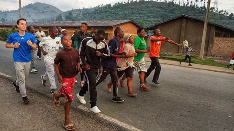 Auch in Marks Dorf haben die Jogger auf der Straße Vorrang.