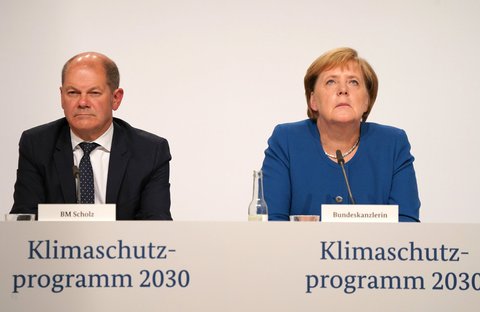 Bundeskanzlerin Angela Merkel und Finanzminister Olaf Scholz