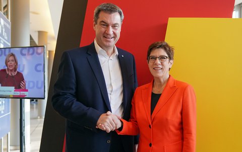 Markus Söder und Annegret Kramp-Karrrenbauer.