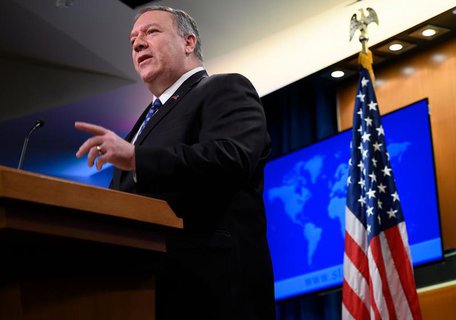 US-Außenminister spricht bei einer Pressekonferenz am Dienstagvormittag (Ortszeit).