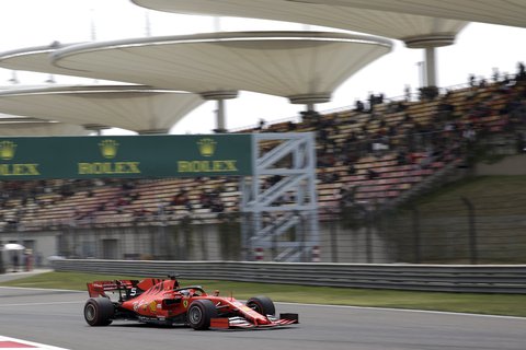 Sebastian Vettel beim 3. Freien Training beim Grand Prix von China 2019.