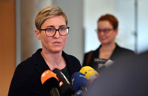 Susanne Henning-Wellsow, Partei- und Fraktionschefin der Linken in Thüringen