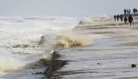 Abbruchkante am Strand von Wangerooge.