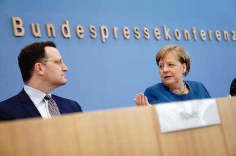 Angela Merkel und Jens Spahn in Berlin.