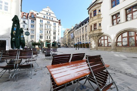 Nichts los. Die Innenstadt von München wird auch in den kommenden Wochen weitgehend leer bleiben.