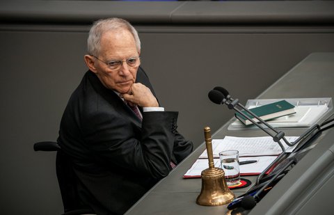 Will über virtuelle Plenarsitzungen sprechen: Wolfgang Schäuble