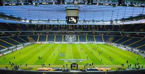 Das Achtelfinale der Europa League zwischen Eintracht Frankfurt und dem FC Basel fand am 12. März in der Commerzbank Arena bereits ohne Zuschauer statt.