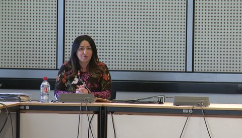 Senatorin Dilek Kalayci (SPD) im Gesundheitsausschuss.