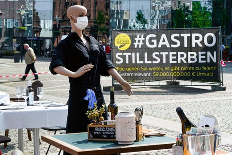 Protest der Gastronomie in Dortmund.