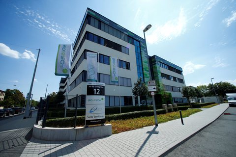 Der Hauptsitz des Unternehmens Biontech in Mainz