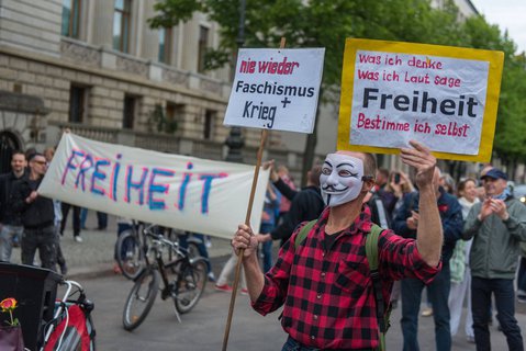 Corona-Proteste in Berlin.