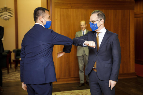 Luigi Di Maio und Heiko Maas am Freitag in Berlin.