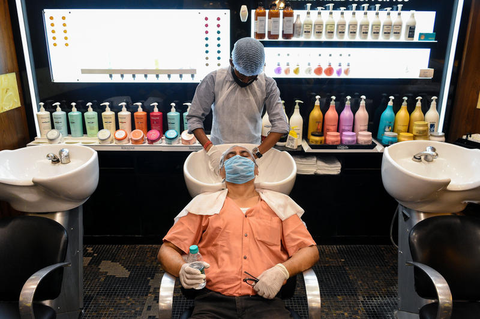 Friseursalon in Kalkutta