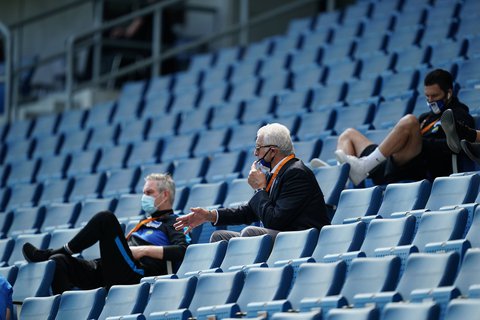 Maskenträger bei Hertha