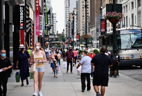 Passanten in New York City.