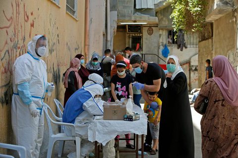 Bewohner in Bethlehem werden getestet.