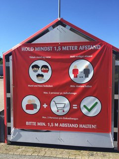 Hinweisschild an der deutsch-dänischen Grenze.