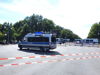 Absperrung der Polizei