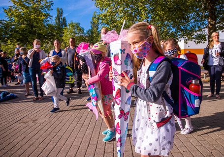 In Mecklenburg-Vorpommern hat die Schule begonnen.