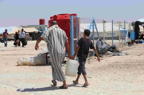 Archivaufnahme von Flüchtlingen im Lager Al Hol.