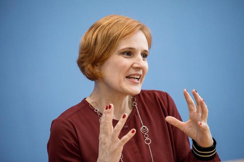 Die Vorsitzende der Linkspartei: Katja Kipping.