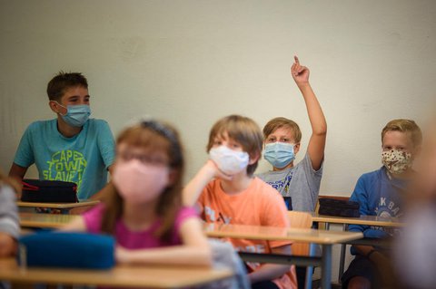 Schüler einer Klasse in Kiel