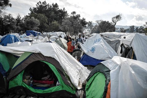 Das Migrantenlager von Vial auf Chios