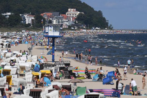 Am Strand von Usedom.