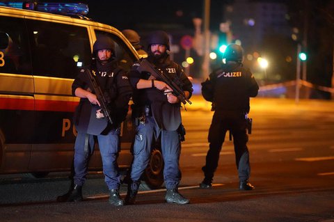 Polizisten in Wien im Einsatz