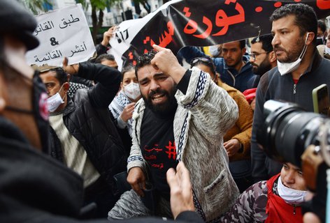 Ausschreitungen in Tunis
