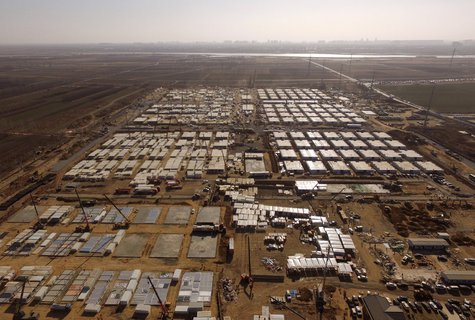 Das Quarantäne-Zentrum soll in ein paar Tagen fertig sein, nach etwas mehr als einer Woche Bauzeit.