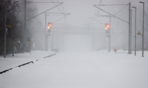 Bahngleise bei Leipzig.