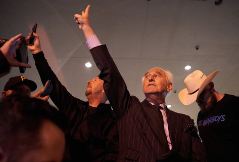 Trumps Ex-Berater Roger Stone auf einer Veranstaltung der