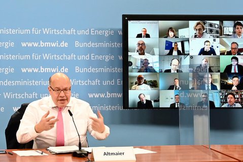 Peter Altmaier beim Videogipfel.