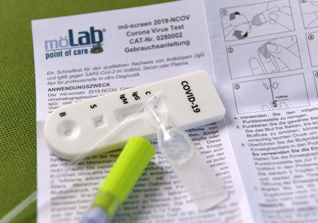 Ein Antikörper-Testkit zum Eigentest.