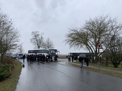Rückreise der Demonstranten nach Berlin