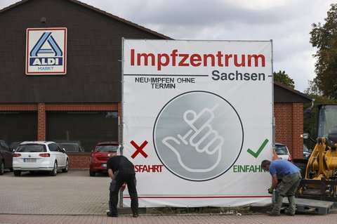 Ende September schlossen in Sachsen wie hier in Borna die letzten Impfzentren.