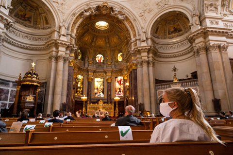 Gottesdienst im Berliner Dom. (Archivfoto, 10.05.2020)
