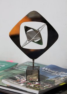 Die Skulptur des Grimme-Preises.