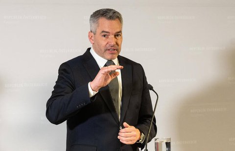 Österreichs Bundeskanzler Karl Nehammer (OEVP)  