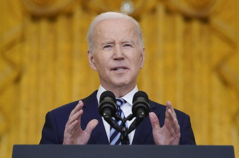 US-Präsident Joe Biden bei seiner Ansprache im Weißen Haus.