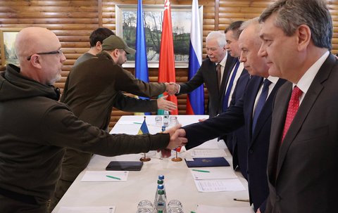 Gesprächsrunde zwischen ukrainischer und russischer Delegation in Belarus